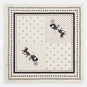 Coach Horse And Carriage Dot Print Silk Bandana